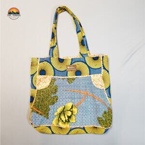 Noon Day Collection Tote Bag Multicolor Flora Double Handle Pockets Women's